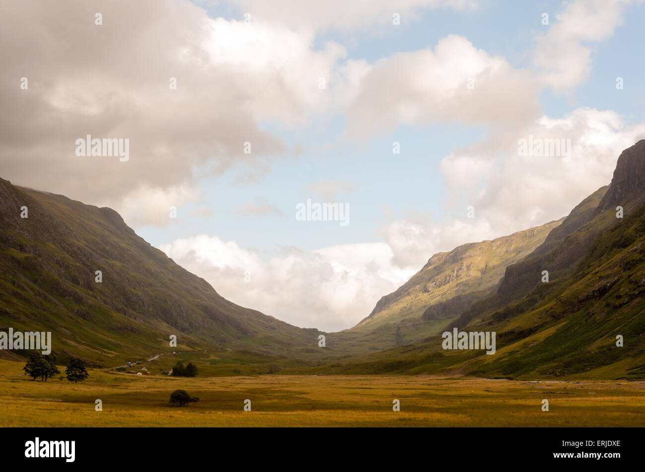 Vue panoramique de la Scottish higlands à Glencoe Banque D'Images