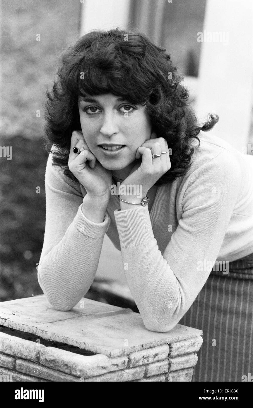 Kerry Swain, présentateur de télévision, 21 ans, a été licencié après seulement deux semaines à la télévision sud-ouest, représenté à Shepperton, 19 janvier 1982. Banque D'Images