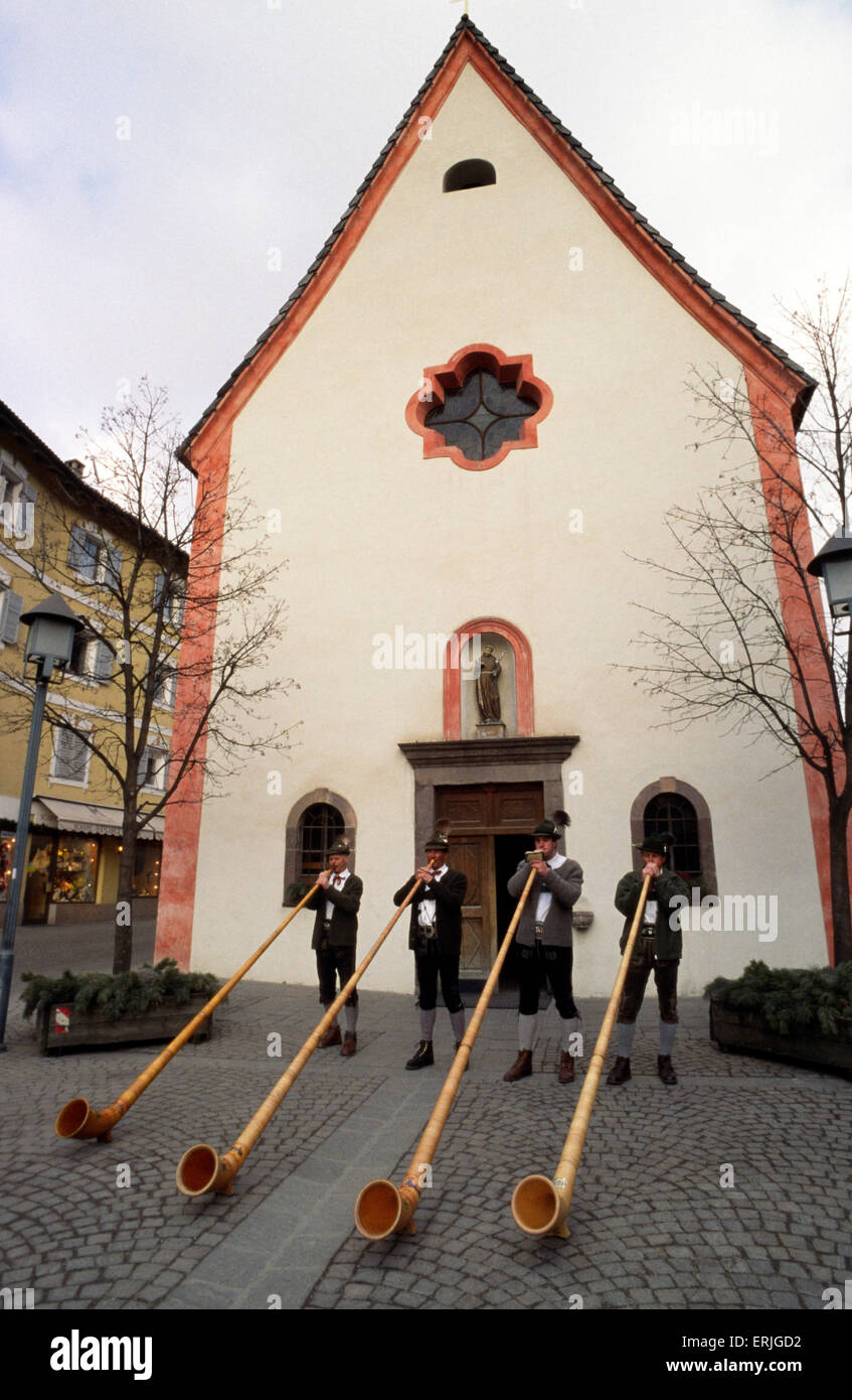 Cornes alpines, Ortisei St Ulrich, Val Gardena, Trentin-Haut-Adige Tyrol du Sud, Italie Banque D'Images