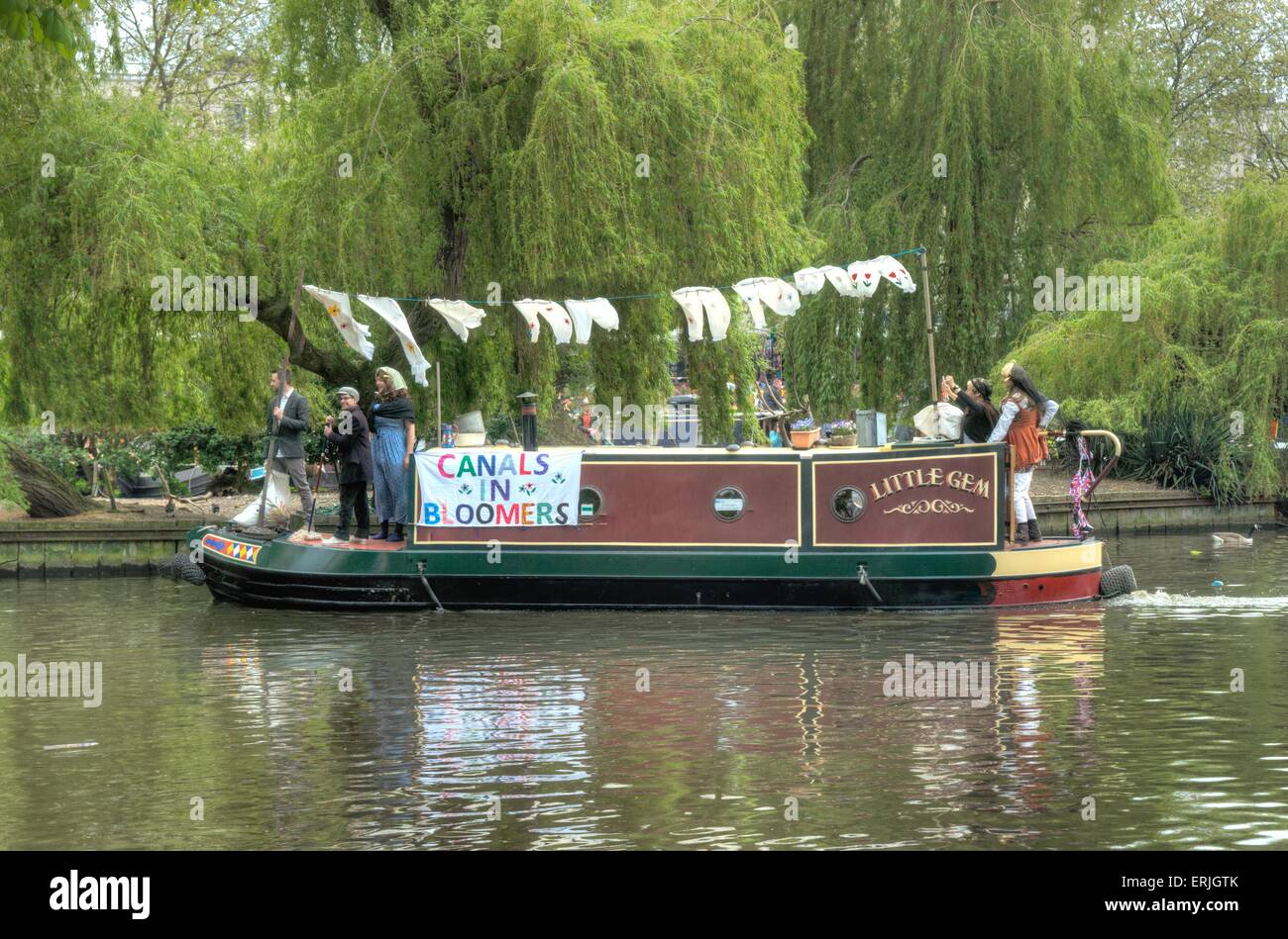 La petite Venise canal boat Banque D'Images