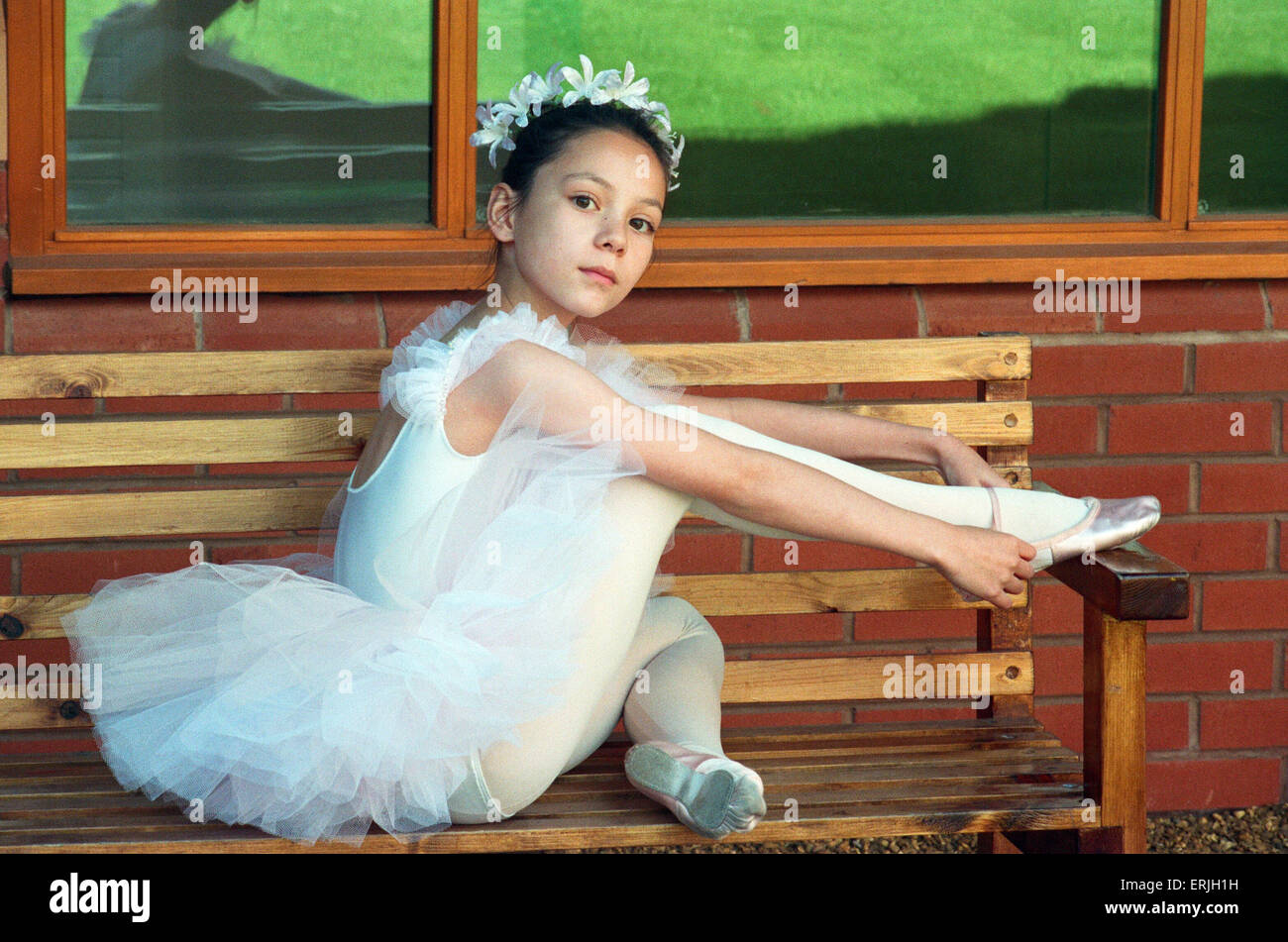 Charlotte Chan, un danseur de ballet a été choisi pour danser avec le Ballet Royal. 18 octobre 1993. Banque D'Images