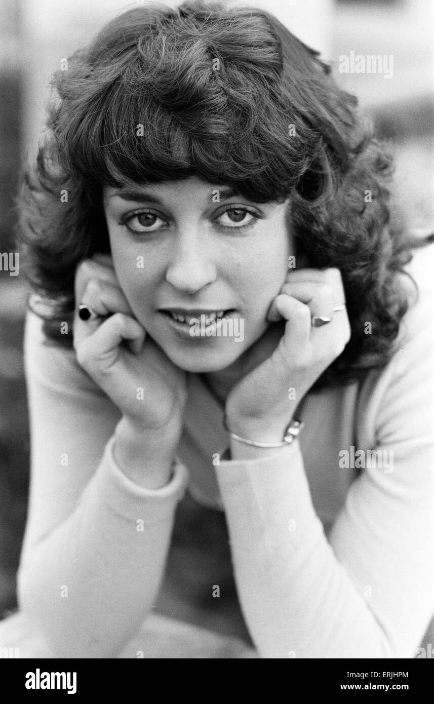 Kerry Swain, présentateur de télévision, 21 ans, a été licencié après seulement deux semaines à la télévision sud-ouest, représenté à Shepperton, 19 janvier 1982. Banque D'Images