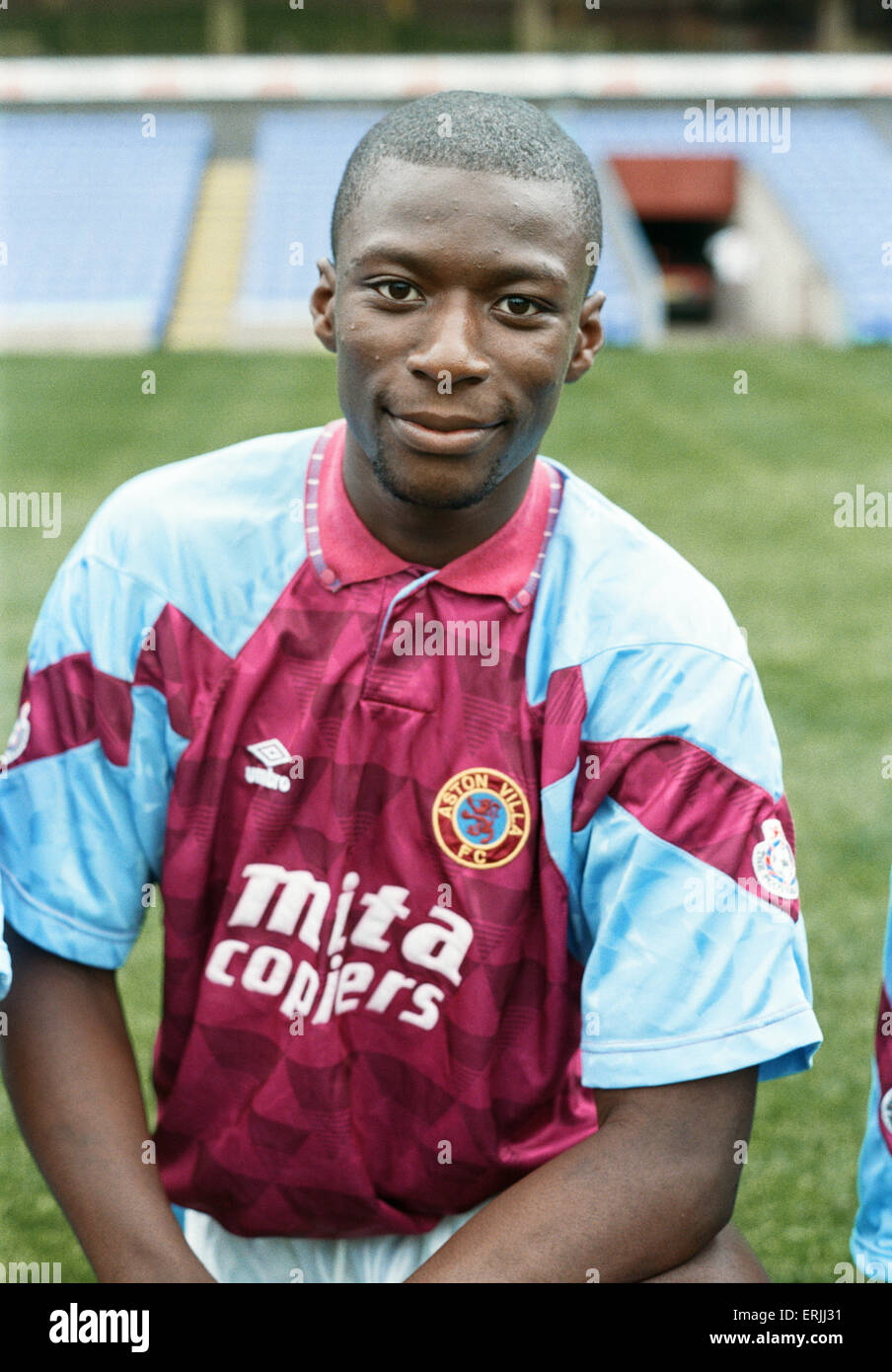 Football Aston Villa Paul Mortimer. 5 août 1991. Banque D'Images