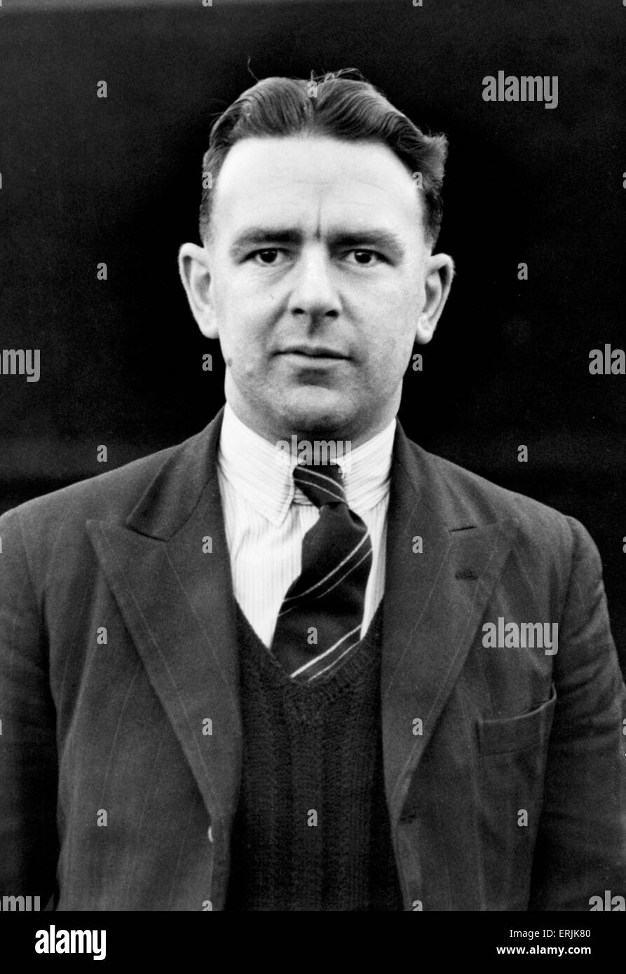 Le Warwickshire County Cricket Club secrétaire Leslie Deakins. Vers 1950. Banque D'Images