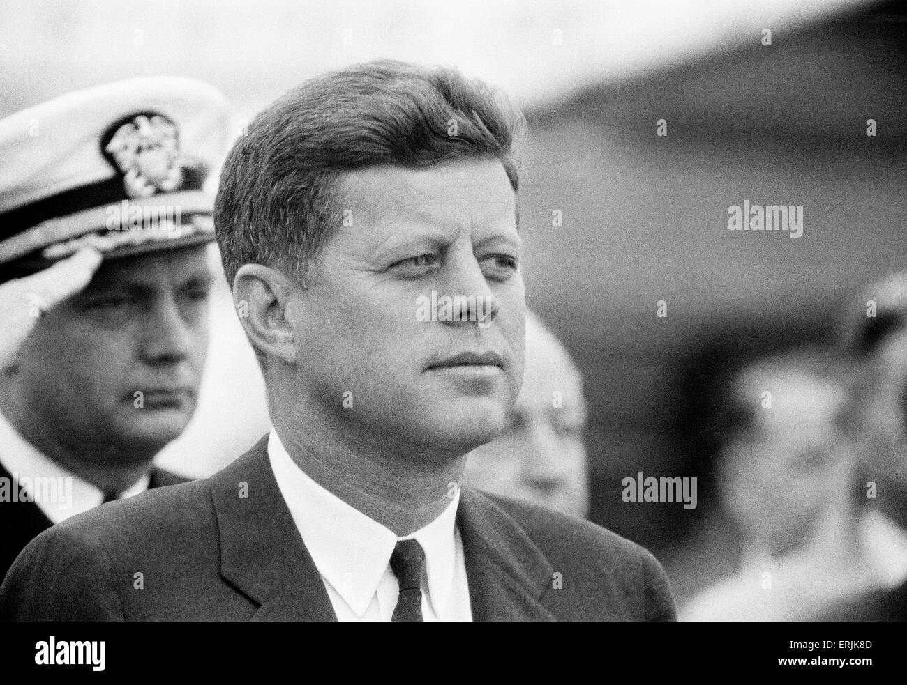 La visite du président américain John F. Kennedy à Vienne, Autriche pour des entretiens avec le Premier Ministre soviétique Nikita Khrouchtchev. 3e juin 1961. Banque D'Images
