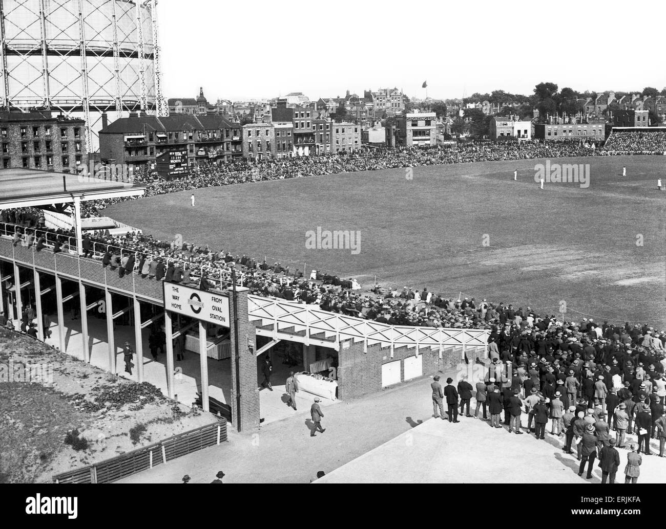 Vue générale de l'Oval Cricket Ground. Août 1947. Banque D'Images