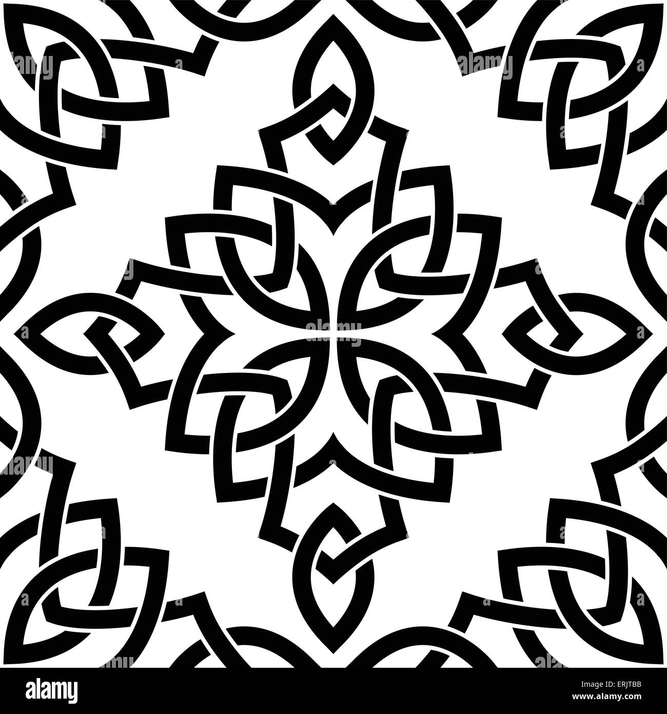 Celtiques complexes qui transparente noir sur fond blanc Illustration de Vecteur