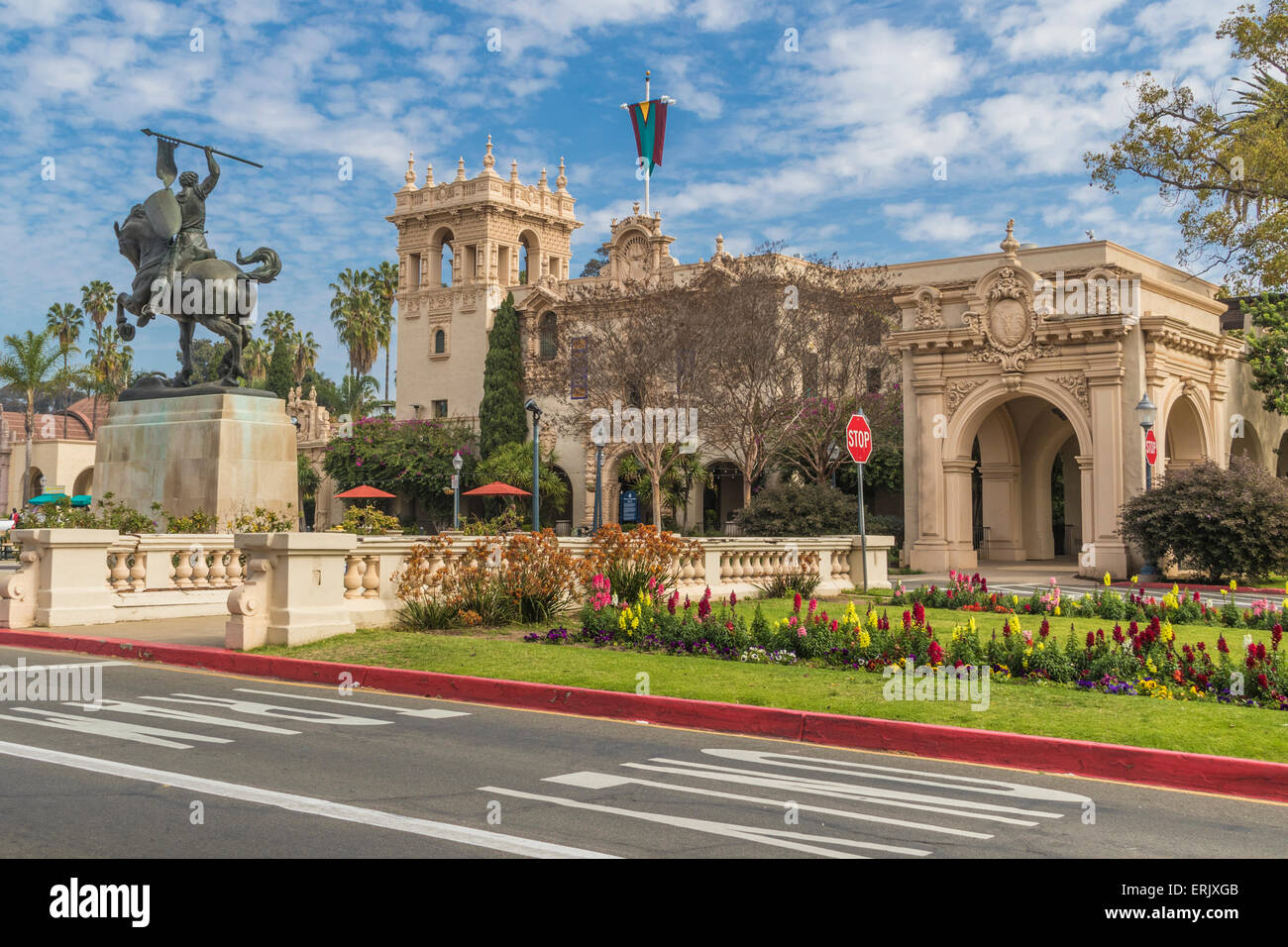 Balboa Park à San Diego, à 1 200 hectares, est le plus grand parc culturel urbain aux États-Unis. Banque D'Images