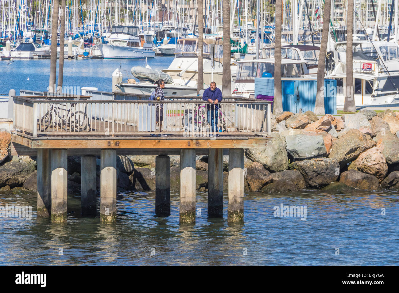 'Long Beach Harbour' sur la côte de Californie Banque D'Images
