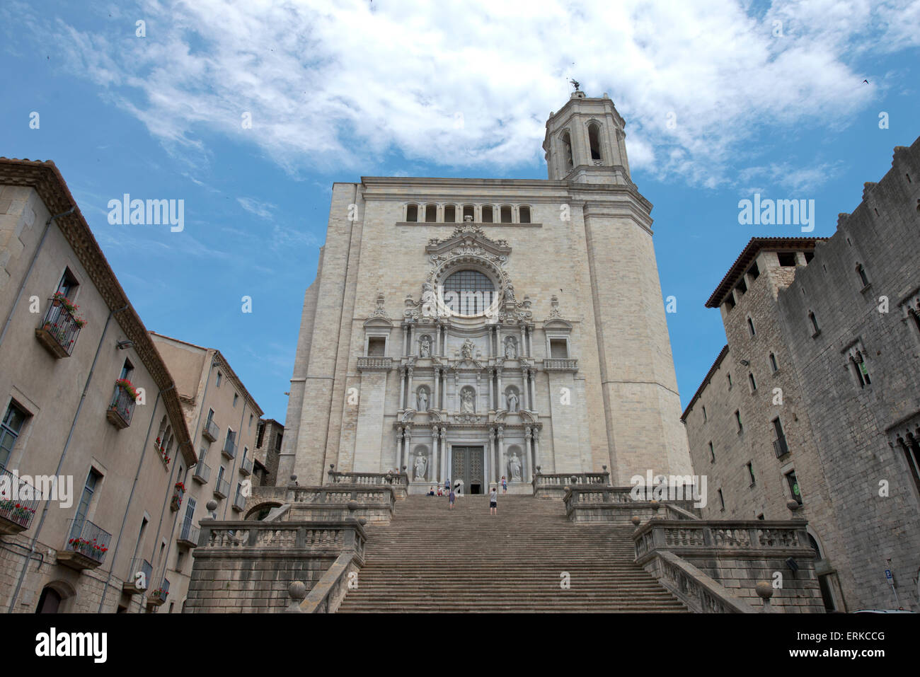 Cathédrale de Gérone, Catalogne, Espagne Banque D'Images