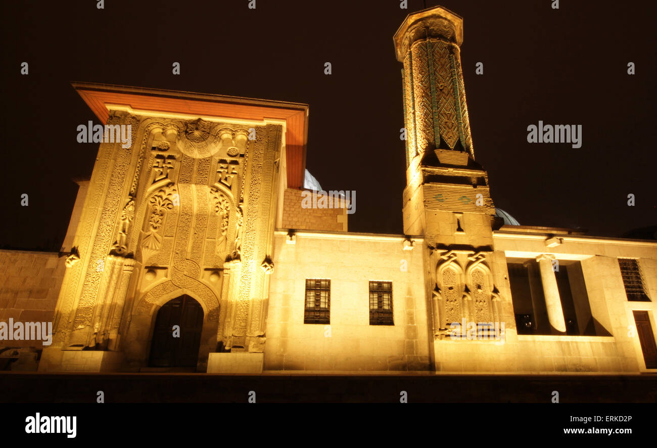 Ince Minare Medrese Konya, Turquie Banque D'Images