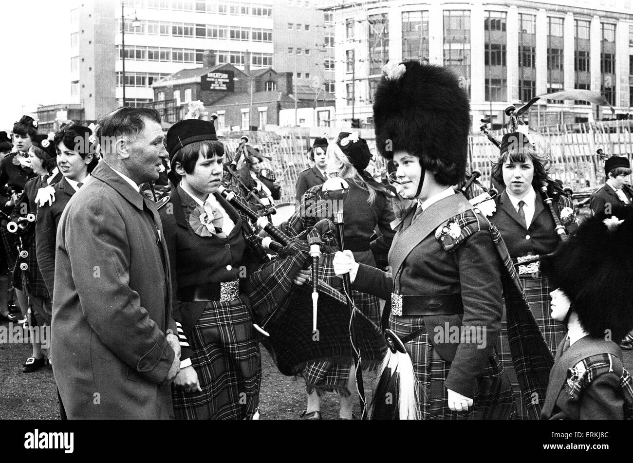 St Patrick's Day Parade, Birmingham, 19 mars 1967. Banque D'Images