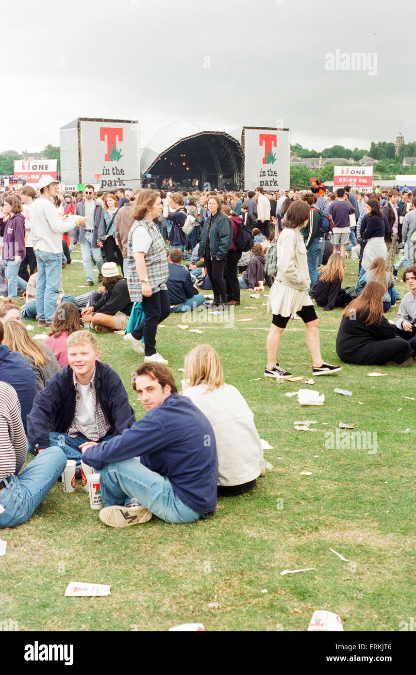 T dans le parc Music Festival, Strathclyde Park, Lanarkshire, en Écosse, le 13 juillet 1996. Banque D'Images