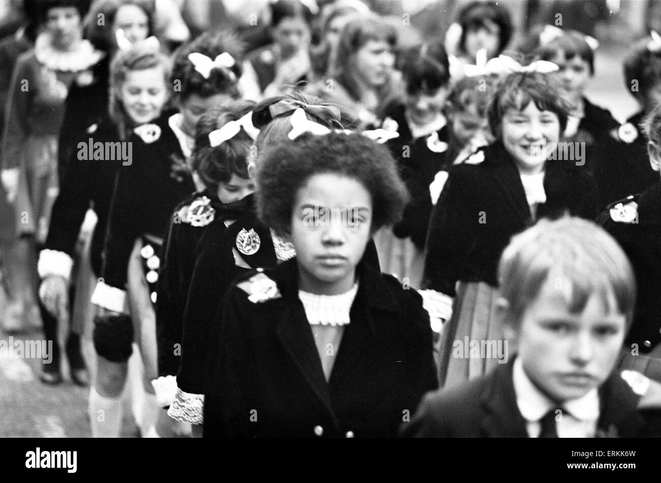 St Patrick's Day Mars, Birmingham, 16 mars 1969. Banque D'Images