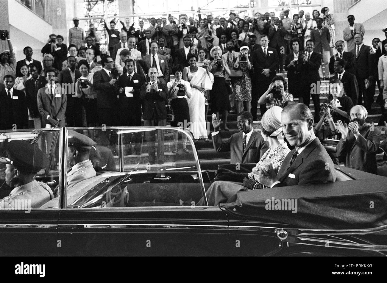 La reine Elizabeth II visite d'État en Éthiopie, 1er - 8 février 1965. Addis Abeba Banque D'Images