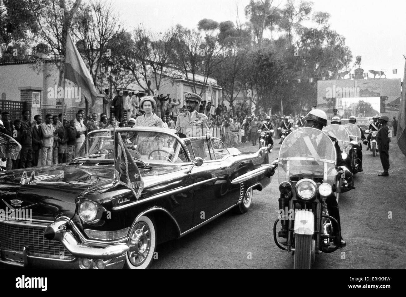 La reine Elizabeth II visite d'État en Éthiopie, 1er - 8 février 1965. Tississat Falls. Banque D'Images