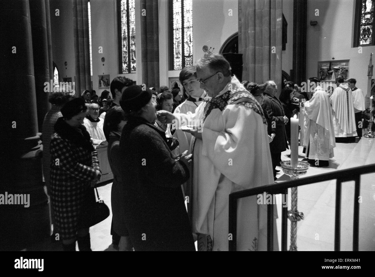 St Patrick's Day, Birmingham, 17 mars 1970. Banque D'Images