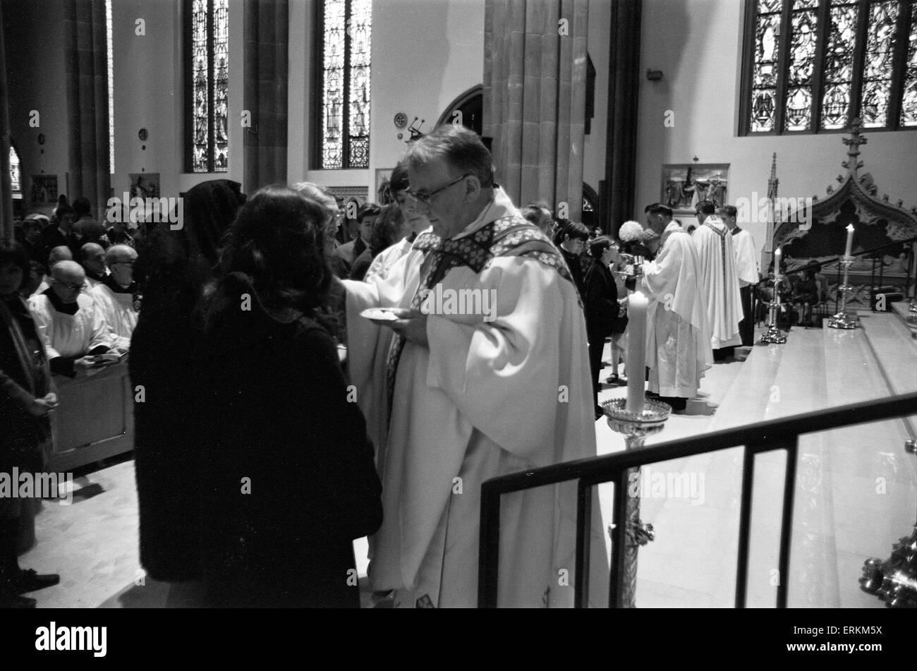 St Patrick's Day, Birmingham, 17 mars 1970. Banque D'Images