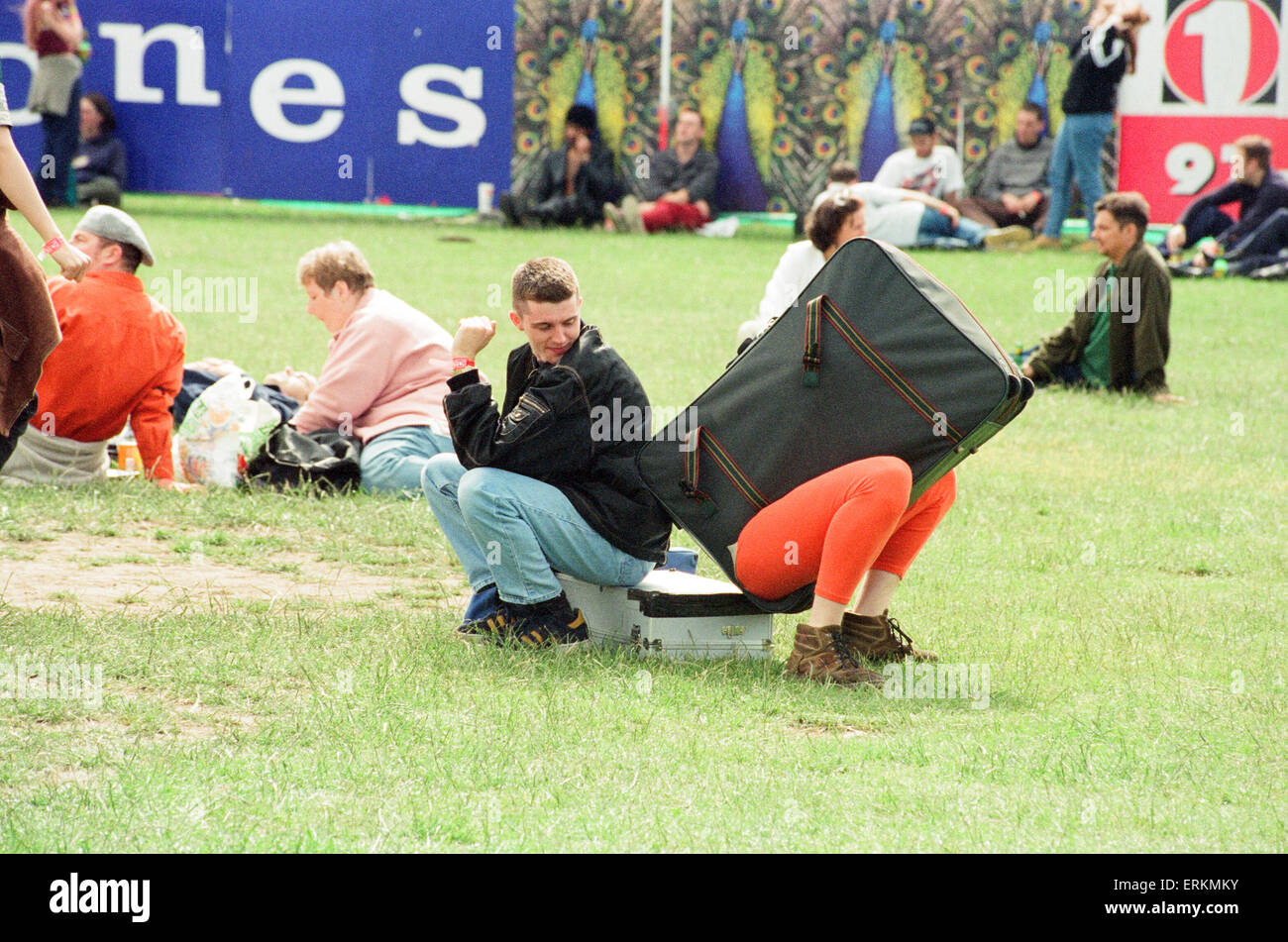 T dans le parc Music Festival, Strathclyde Park, Lanarkshire, en Écosse, le 14 juillet 1996. Banque D'Images