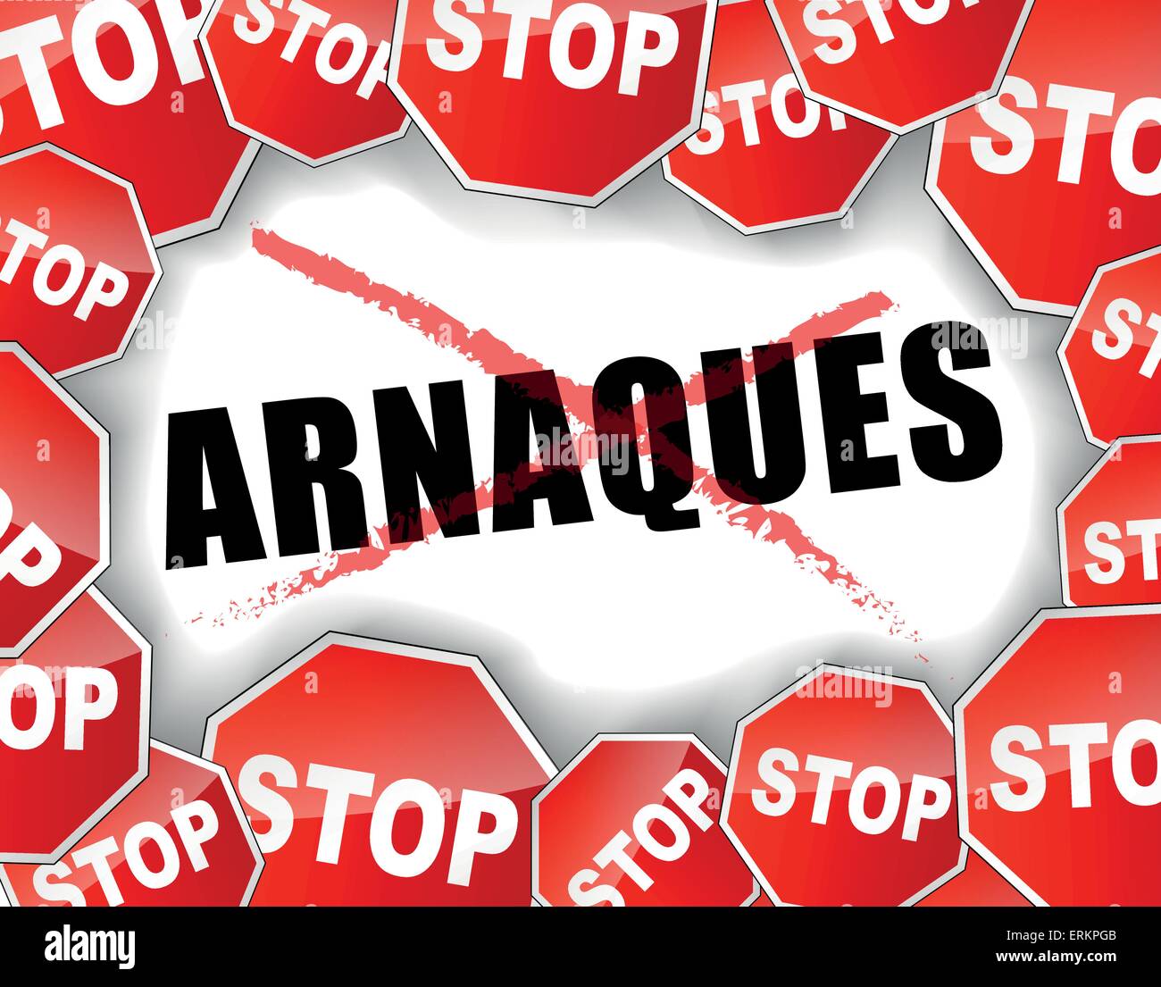 Vector illustration d'arrêter scams concept d'arrière-plan Illustration de Vecteur