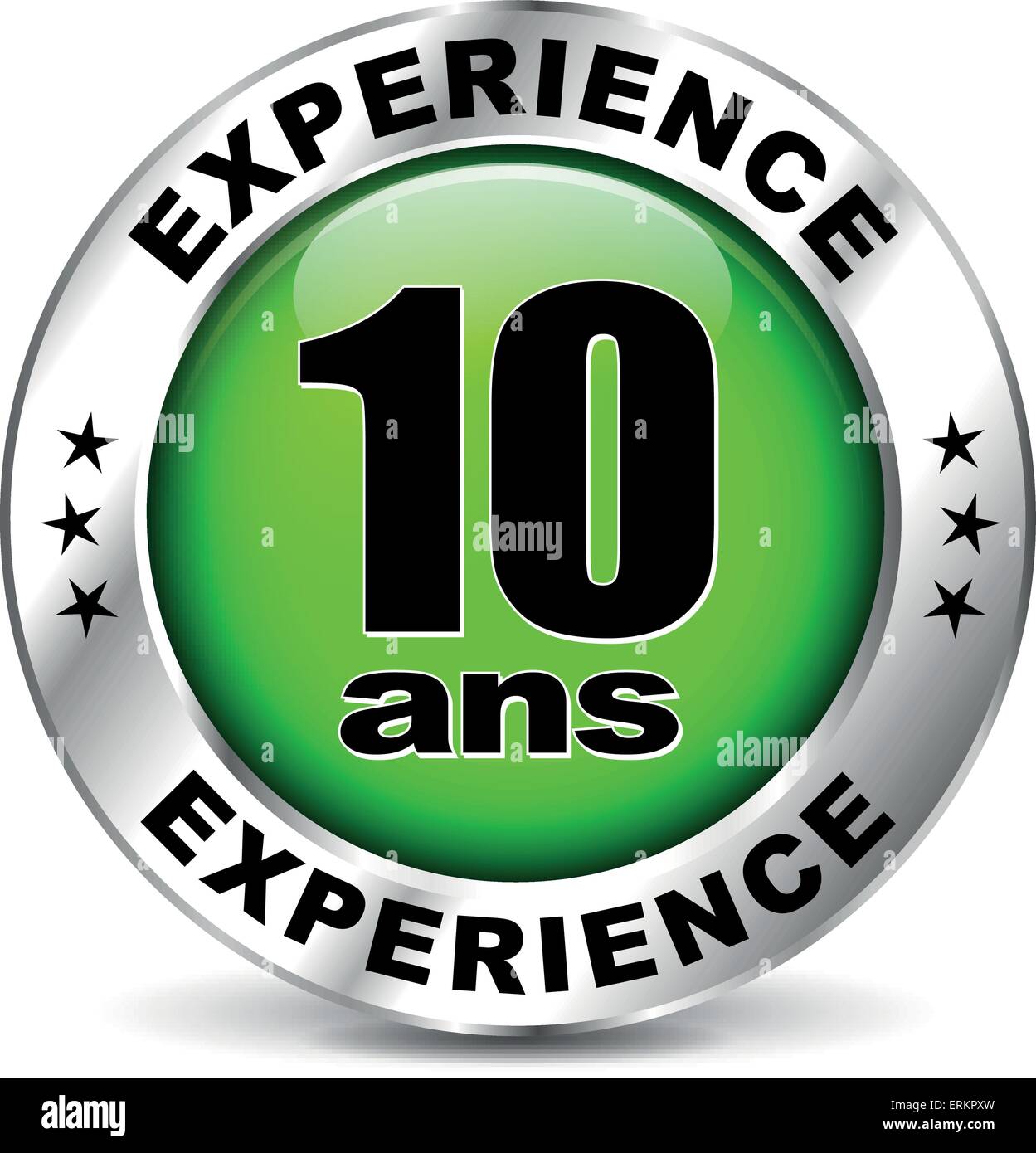 Vector illustration de dix ans d'expérience icône sur fond blanc Image Vectorielle Stock Alamy