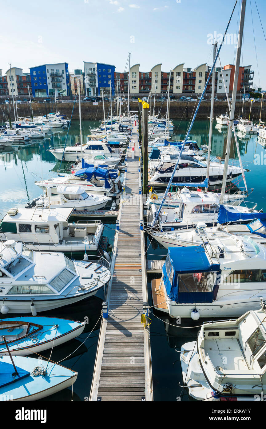 Sport Boat Harbour, St Helier, Jersey, Channel Islands, Royaume-Uni, Europe Banque D'Images