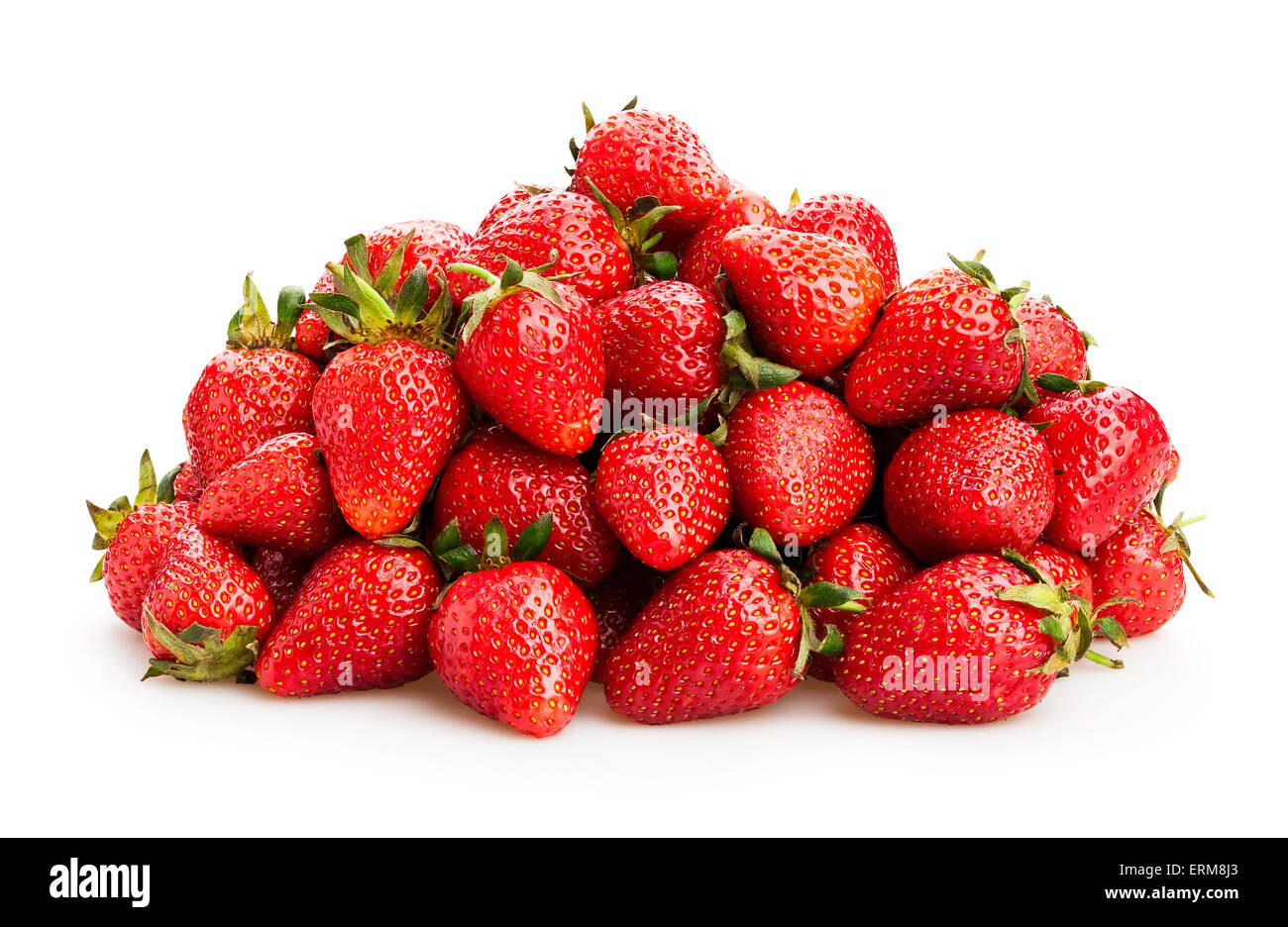 Isolé de fraises Banque D'Images