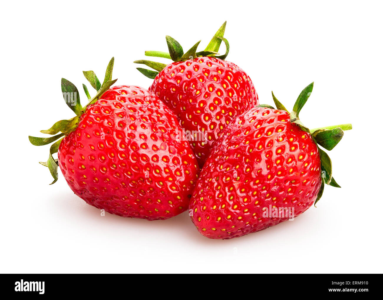 Isolé de fraises Banque D'Images