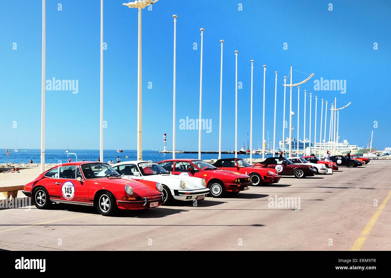 Ligne de Classic Sports Cars - Nice, France Banque D'Images