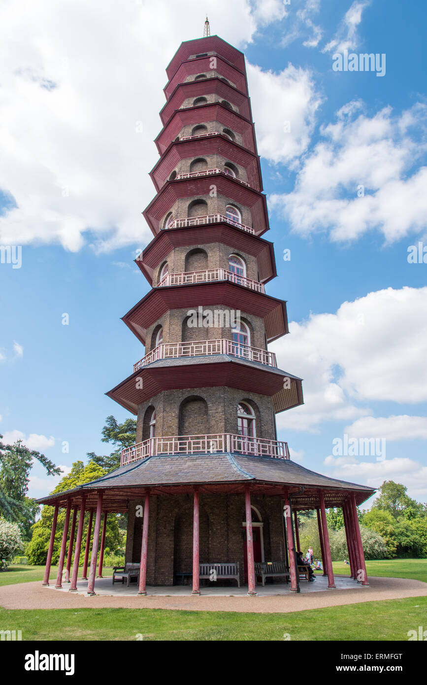 La Pagode japonaise à Kew, Londres Banque D'Images