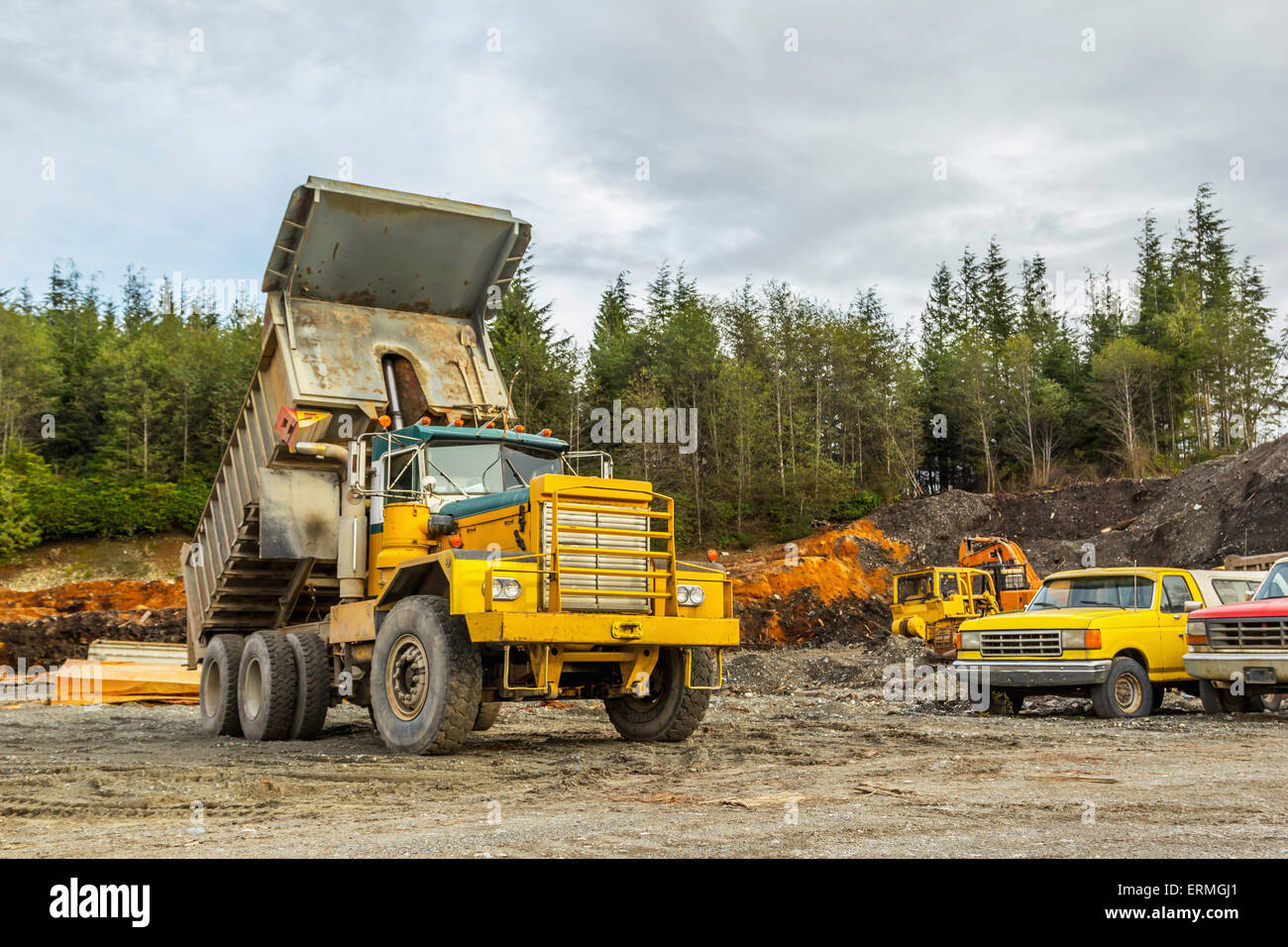 ,Camion,l'industrie de l'île de Vancouver,BC Banque D'Images