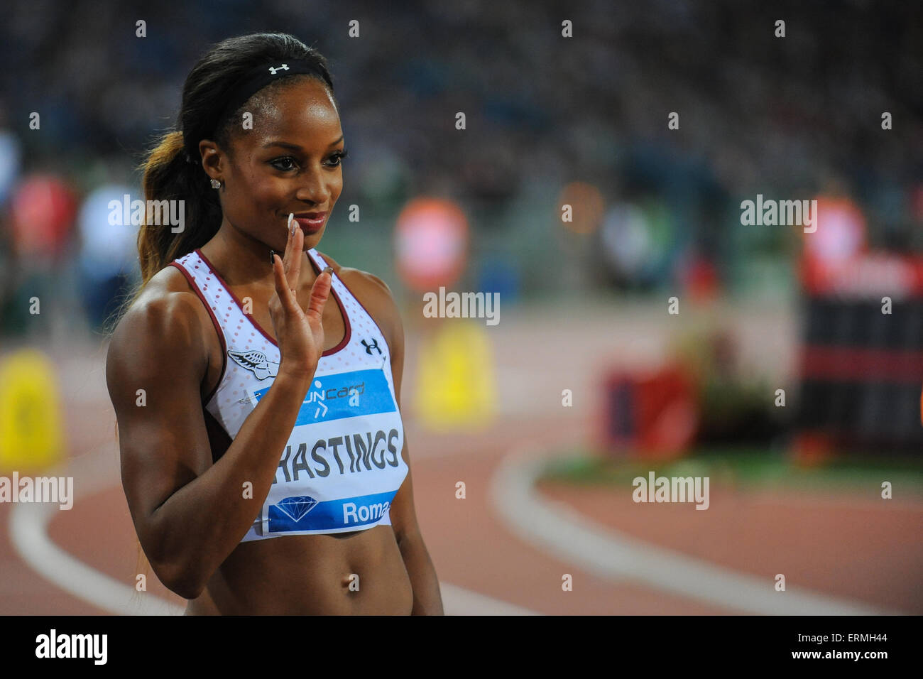 Rome, Italie. 04 Juin, 2015. Ligue de diamant de l'IAAF Golden Gala de Rome. Natasha Hastings (USA) participe à la 400m Femmes : Action Crédit Plus Sport/Alamy Live News Banque D'Images