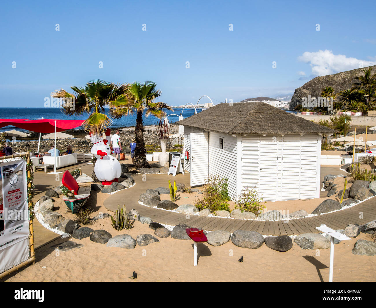 Plage privée à Palm Mar Banque D'Images