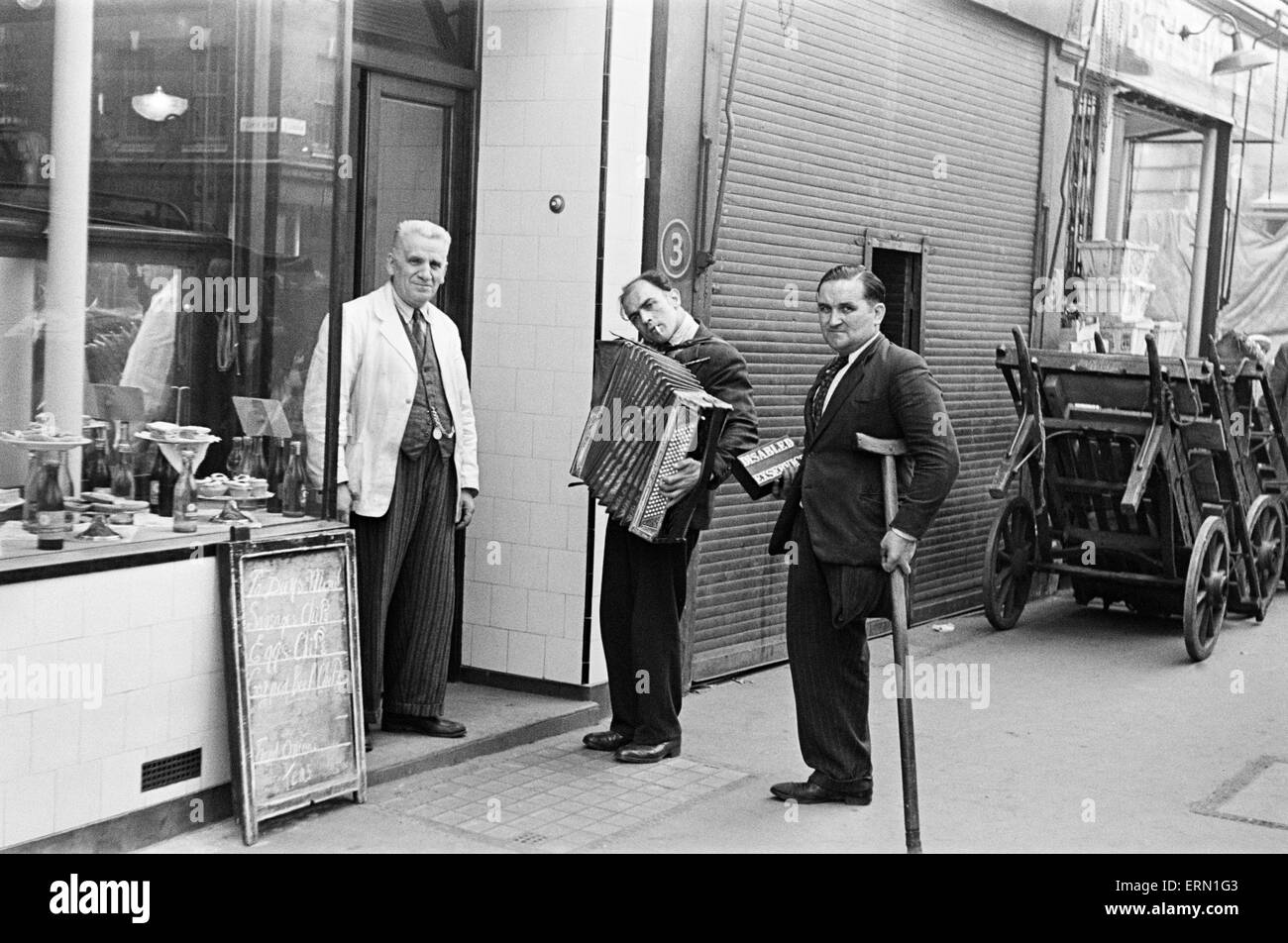Journée dans la vie de Covent Garden Market Cirica 1948 Banque D'Images