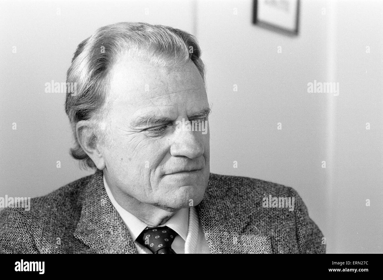 Billy Graham, évangéliste chrétien américain, à Londres, le 19 janvier 1984. Banque D'Images