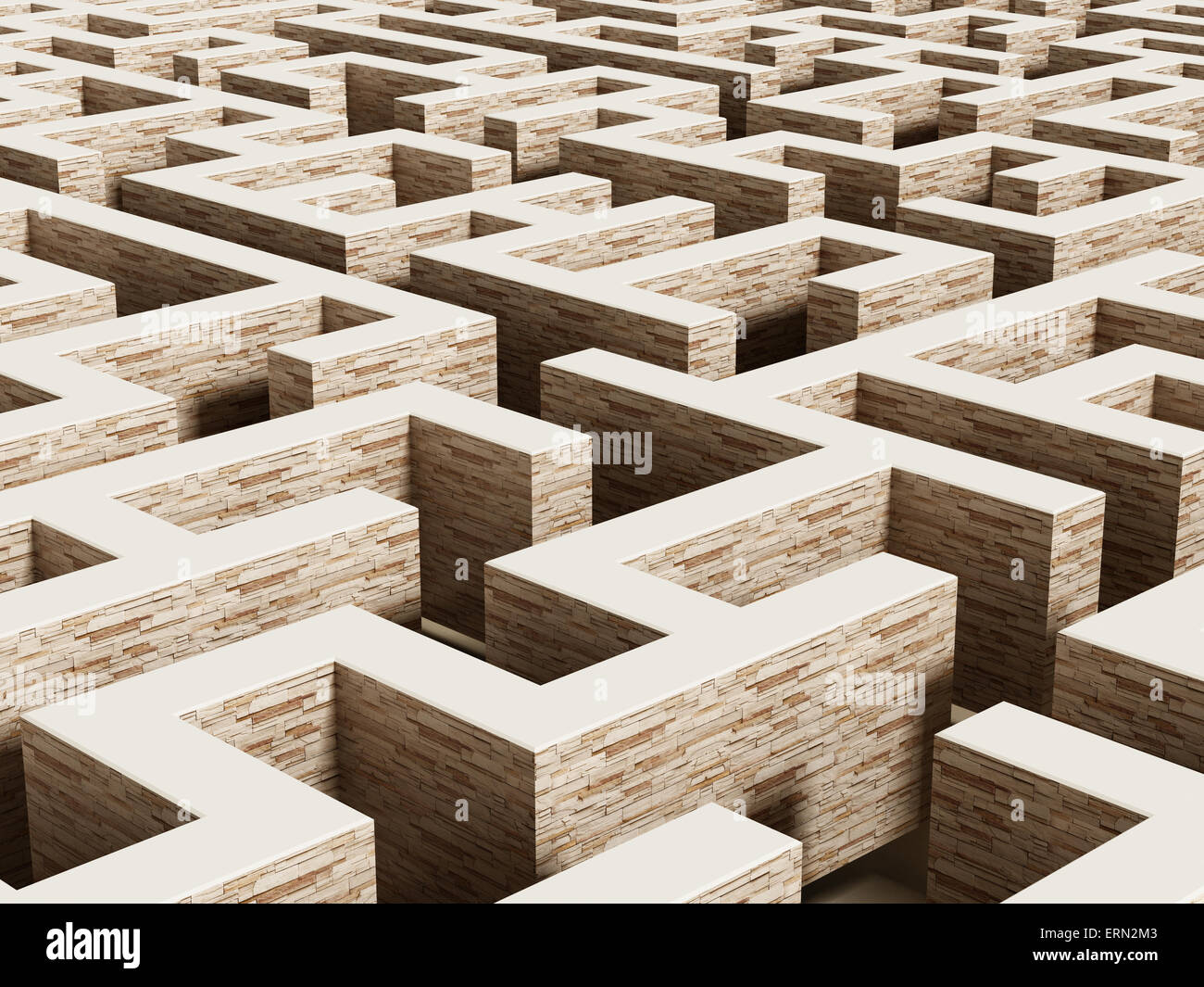 Labyrinthe à partir de la perspective de fuite . Banque D'Images