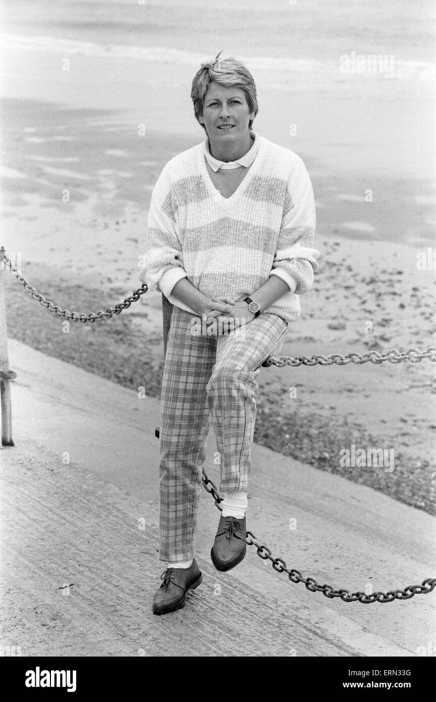 Janet Ross, ancien secrétaire de l'actrice Julie Goodyear, octobre 1986. Banque D'Images