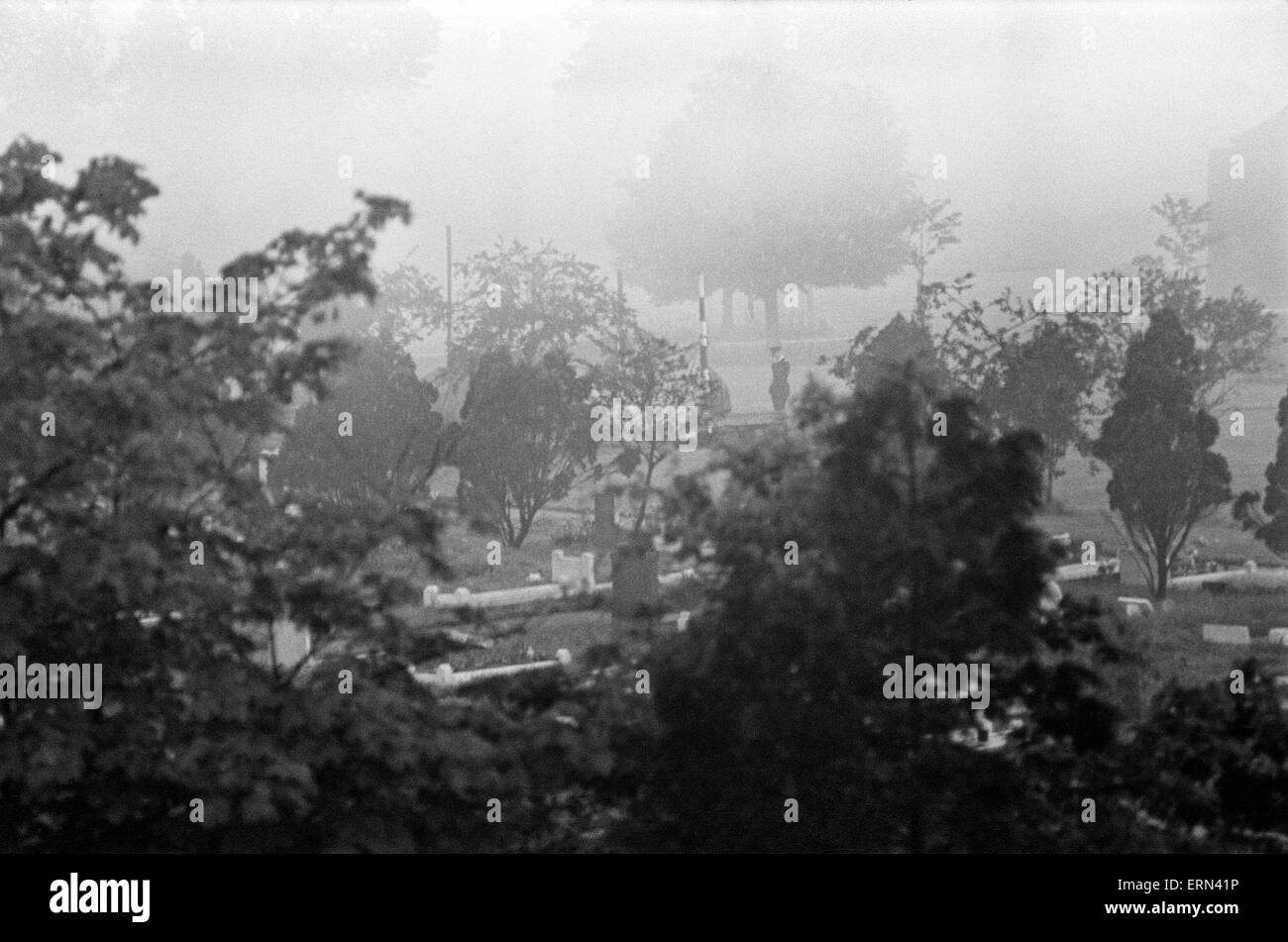 L'exhumation de Mme Beryl Evans dont le corps a été retrouvé étranglé à no 10 Rillington Place, Notting Hill en 1949, a commencé tôt ce matin à Gunnersbury Cemetery. 18 Mai 1953 Banque D'Images