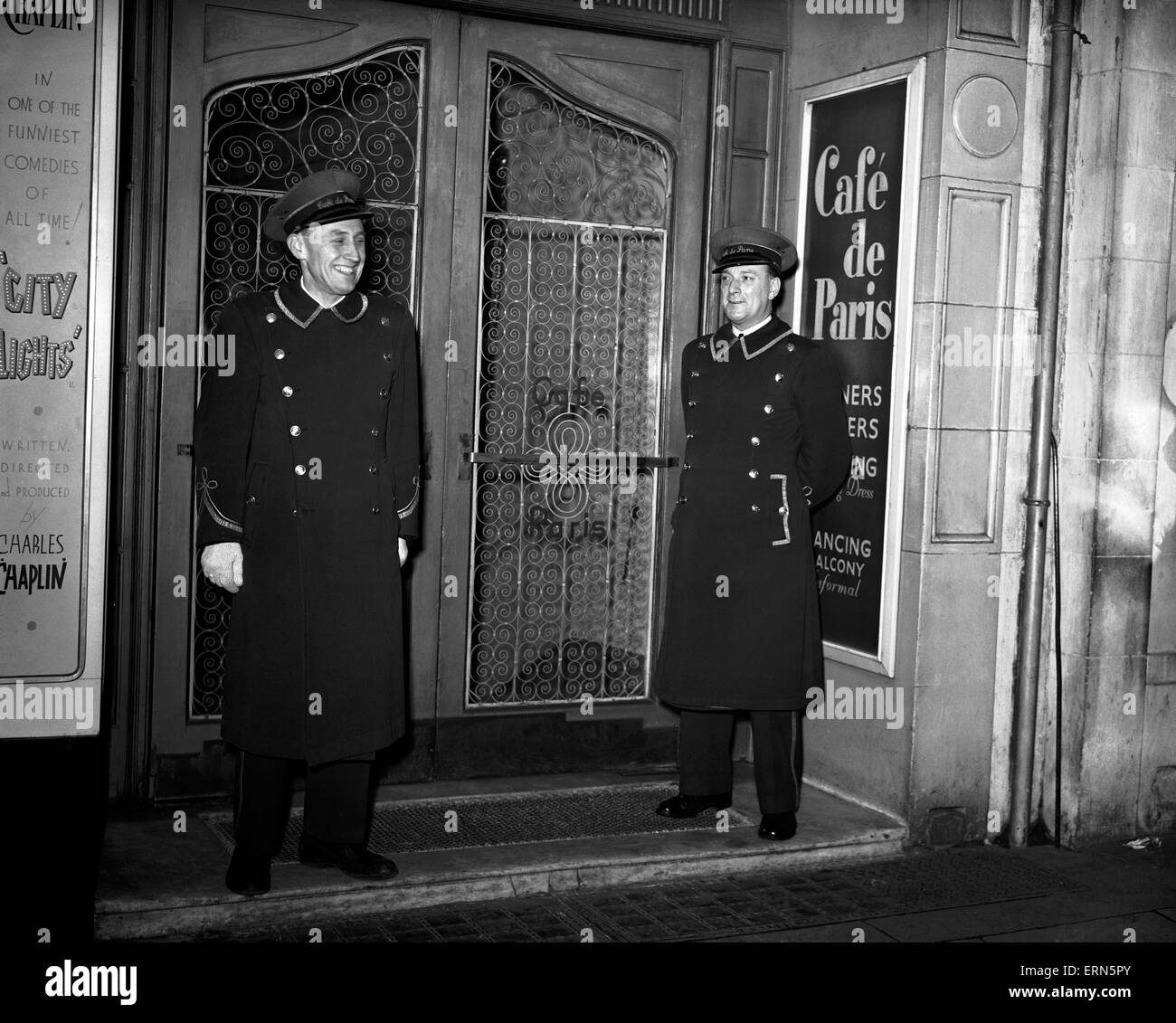 Entrée de Café de Paris, le 16 novembre 1950. Banque D'Images