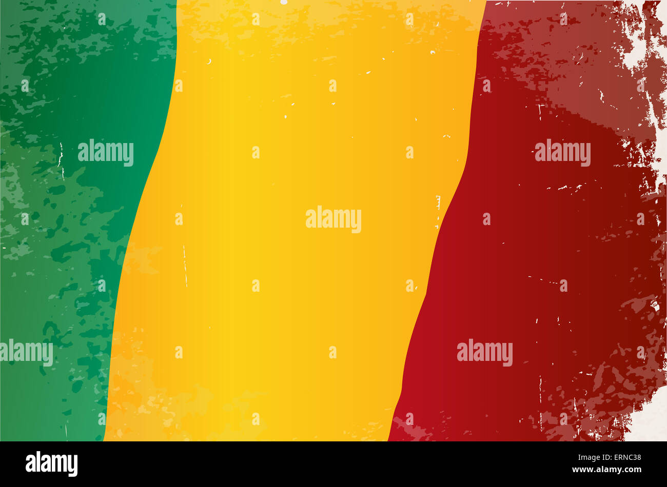 Le pavillon de ce pays africain du Mali Banque D'Images