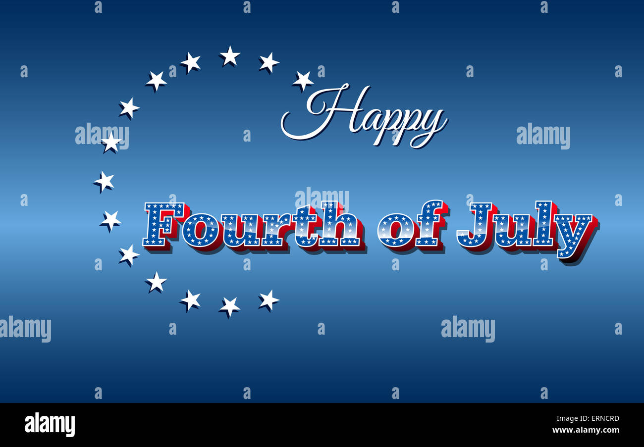 Happy 4 Juillet Banque D'Images