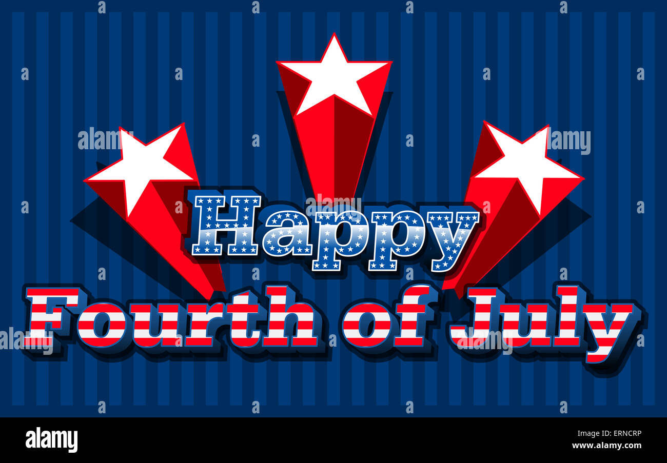 Happy 4 Juillet Banque D'Images