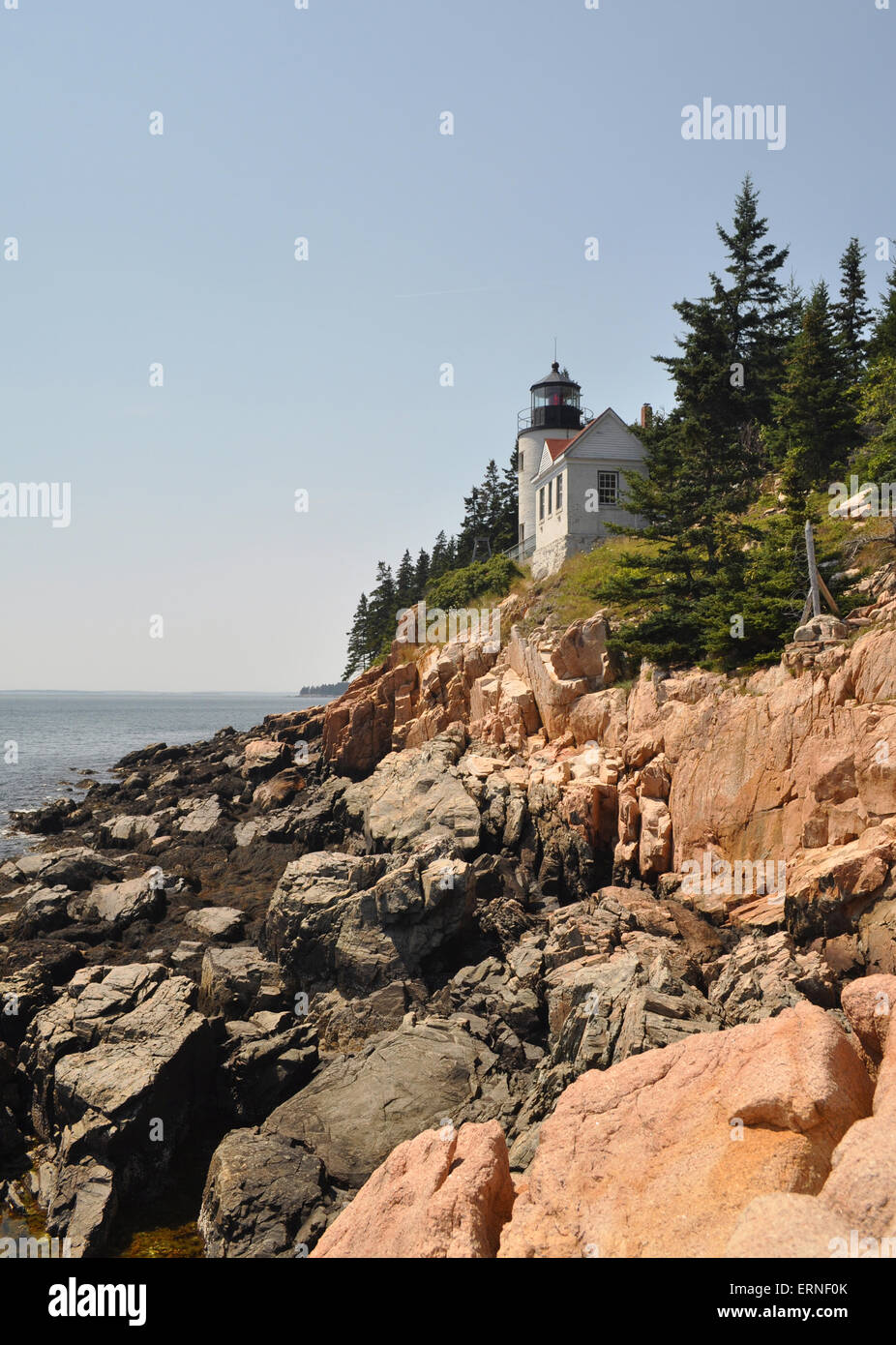 Bass Harbor Head Lighthouse, l'Acadia National Park, Maine, USA Banque D'Images