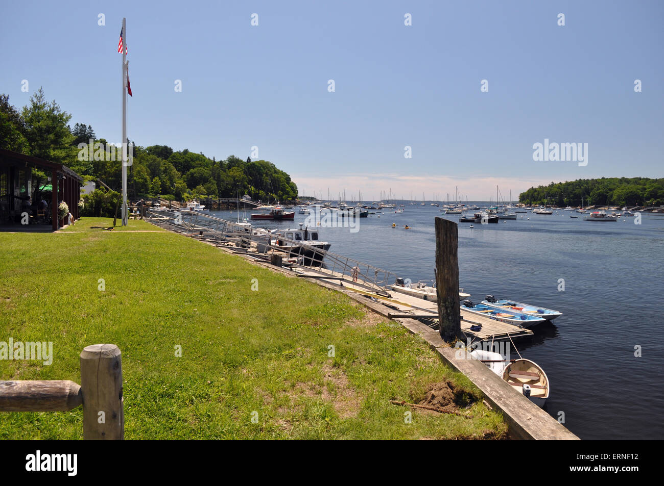 Le Fort Point Light, Stockton Springs, Maine, USA. Phare historique Banque D'Images