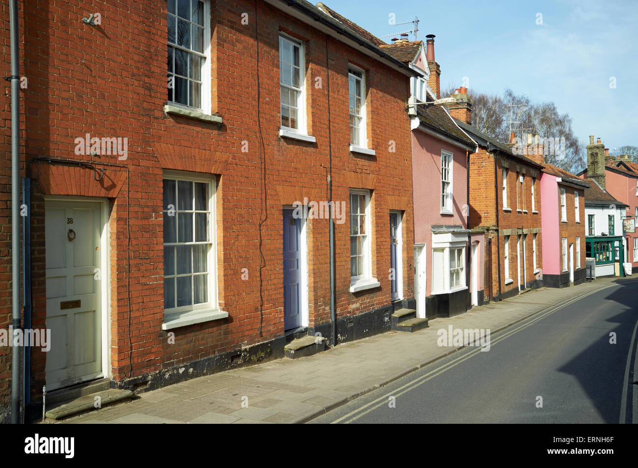 Propriétés résidentielles Woodbridge Suffolk UK Banque D'Images