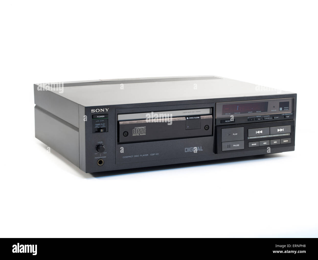 Sony CDP-101 , première parution sur le marché du lecteur de disques compacts. Sony Music Entertainment le 1 octobre 1982 Banque D'Images