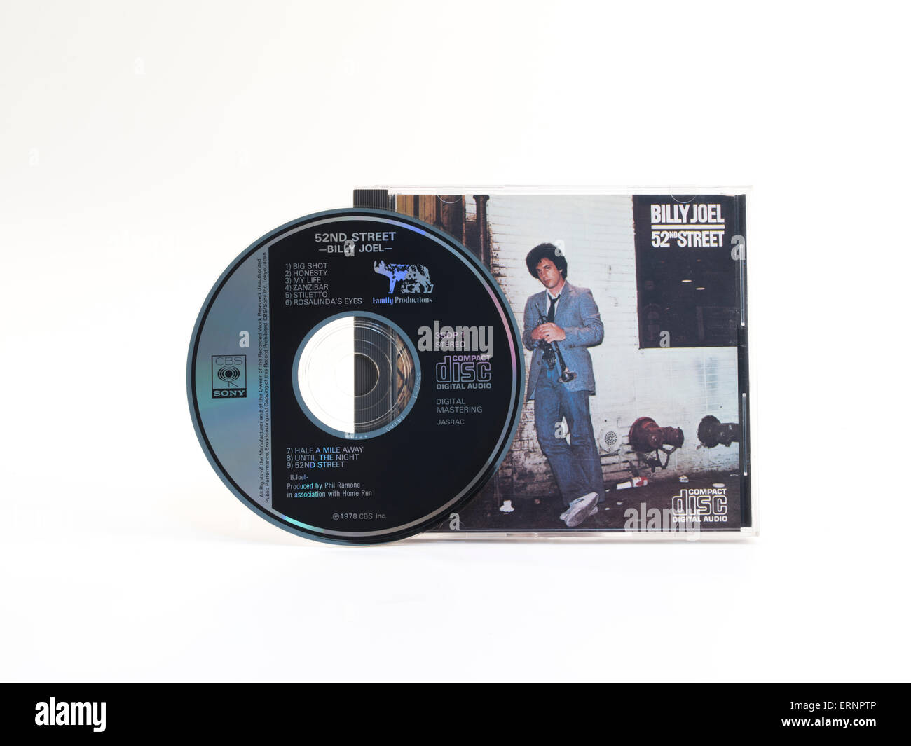 Billy Joel, 52e Rue. Premier album à être commercialisée sur disque compact par Sony Music Entertainment le 1 octobre 1982, Banque D'Images