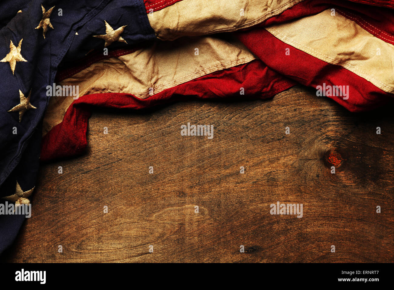 Ancien drapeau américain de fond de Memorial Day ou 4e de Juillet Banque D'Images