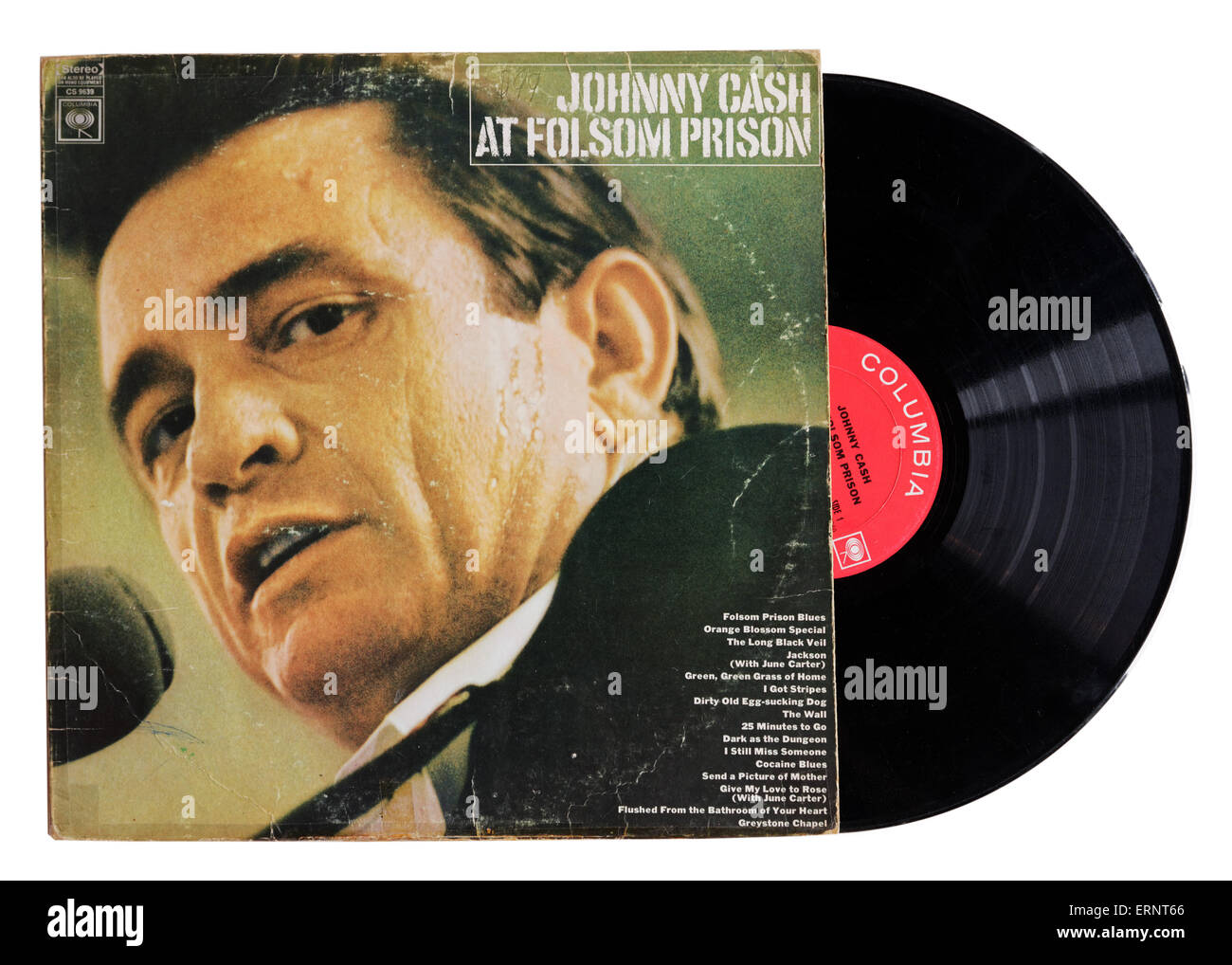 Johnny Cash Folsom Prison album live Banque D'Images