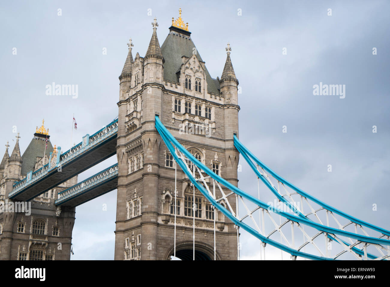 London Tower Bridge close up shot,ANGLETERRE Banque D'Images